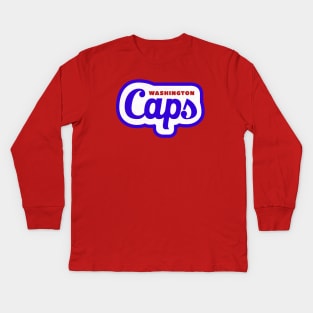 Defunct Washington Caps ABA Basketball 1970 Kids Long Sleeve T-Shirt